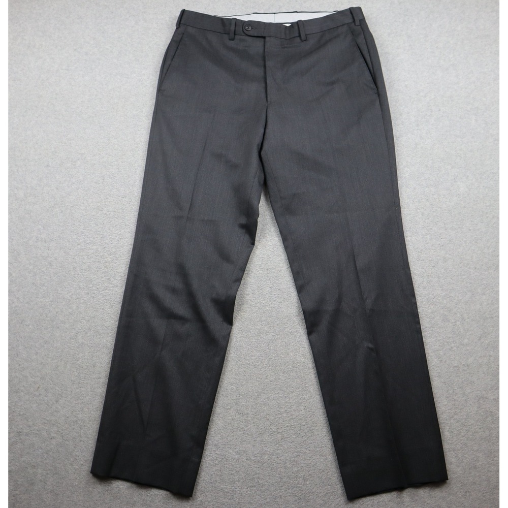 JB Britches Dress Pants Mens 33 R Torino Mid Grey Wool Flat Front Suit Formal